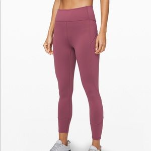 Lululemon In Movement Tight 25" *Everlux Plumful
